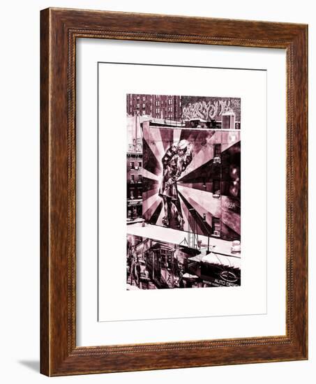 NYC Urban Street Art in Manhattan, in Winter-Philippe Hugonnard-Framed Art Print