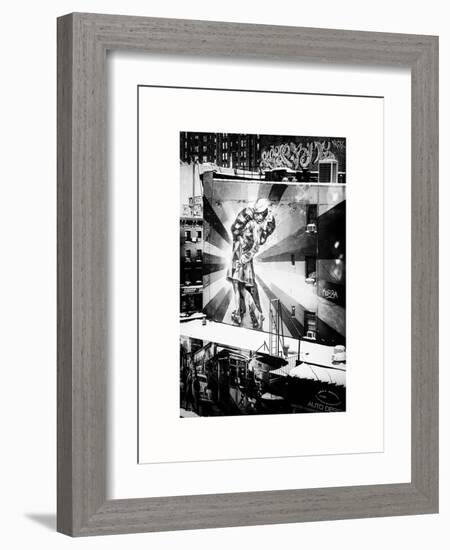 NYC Urban Street Art in Manhattan, in Winter-Philippe Hugonnard-Framed Art Print