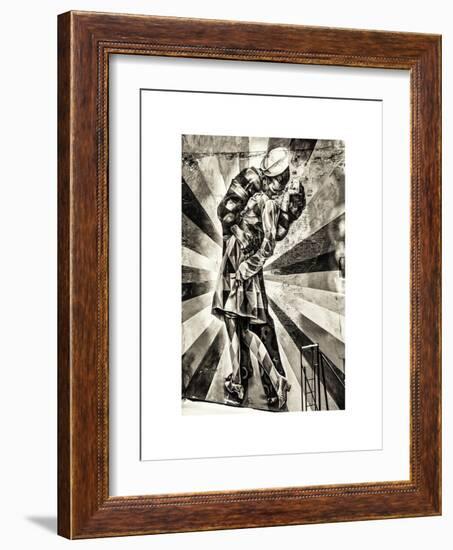 NYC Urban Street Vintage Art in Chelsea in Winter-Philippe Hugonnard-Framed Art Print