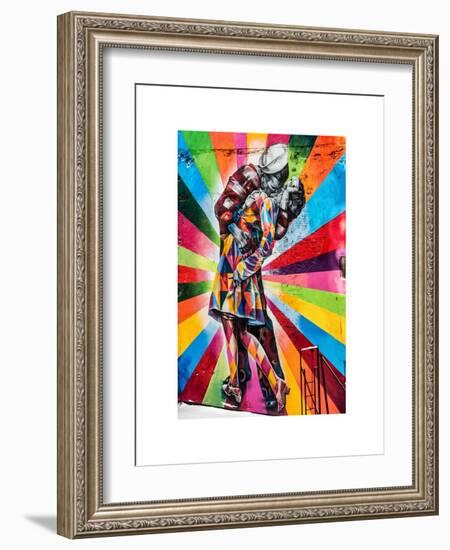 NYC Urban Street Vintage Art in Chelsea in Winter-Philippe Hugonnard-Framed Art Print