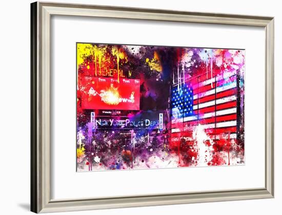 NYC Watercolor Collection - American Colors-Philippe Hugonnard-Framed Art Print