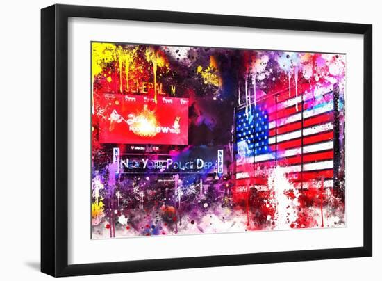 NYC Watercolor Collection - American Colors-Philippe Hugonnard-Framed Art Print