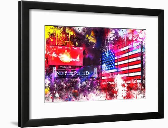 NYC Watercolor Collection - American Colors-Philippe Hugonnard-Framed Art Print