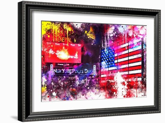 NYC Watercolor Collection - American Colors-Philippe Hugonnard-Framed Art Print