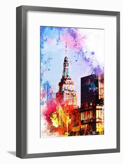 NYC Watercolor Collection - At the Top of the Empire-Philippe Hugonnard-Framed Art Print
