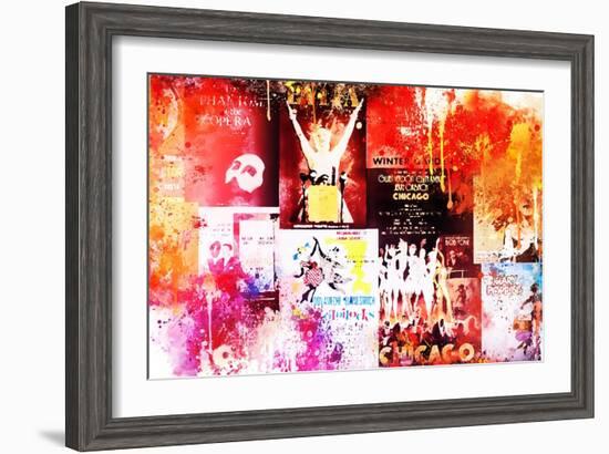 NYC Watercolor Collection - Broadway Shows IV-Philippe Hugonnard-Framed Art Print