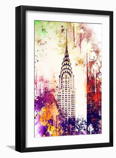 NYC Watercolor Collection - Chrysler Building-Philippe Hugonnard-Framed Art Print