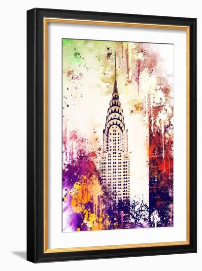 NYC Watercolor Collection - Chrysler Building-Philippe Hugonnard-Framed Art Print