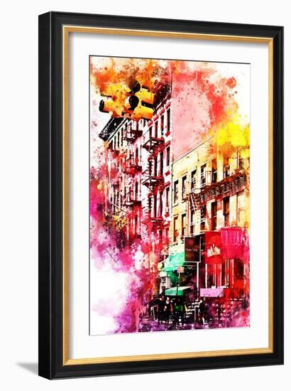 NYC Watercolor Collection - Colorful Buildings-Philippe Hugonnard-Framed Art Print