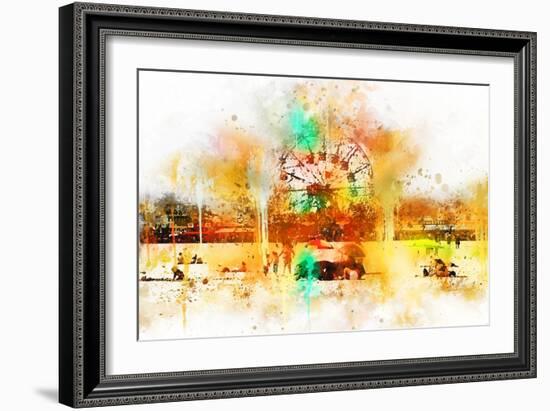 NYC Watercolor Collection - Coney Island-Philippe Hugonnard-Framed Art Print