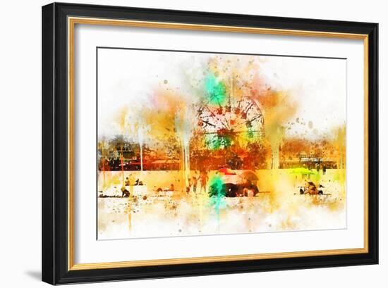 NYC Watercolor Collection - Coney Island-Philippe Hugonnard-Framed Art Print