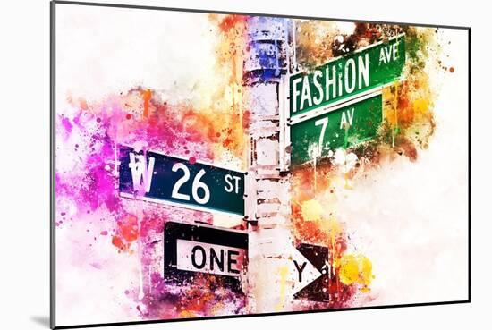 NYC Watercolor Collection - Fashion Ave-Philippe Hugonnard-Mounted Art Print