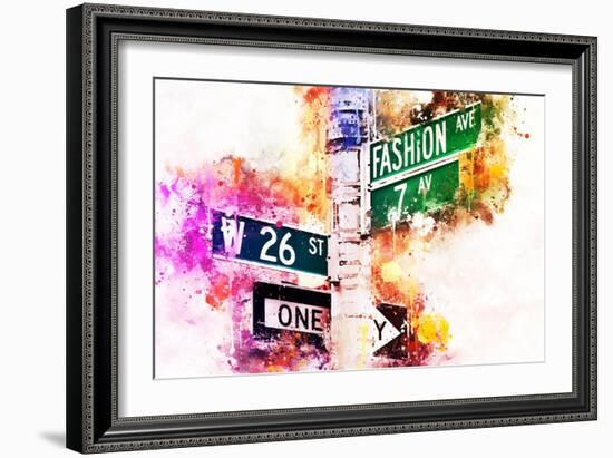 NYC Watercolor Collection - Fashion Ave-Philippe Hugonnard-Framed Art Print