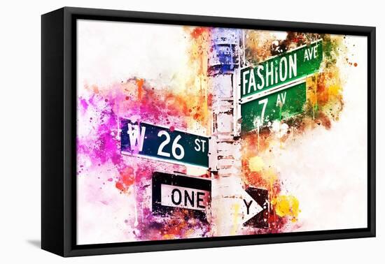 NYC Watercolor Collection - Fashion Ave-Philippe Hugonnard-Framed Stretched Canvas