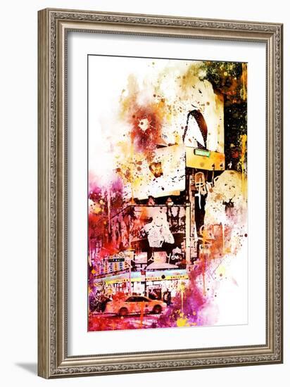 NYC Watercolor Collection - Fashion Times Square-Philippe Hugonnard-Framed Art Print