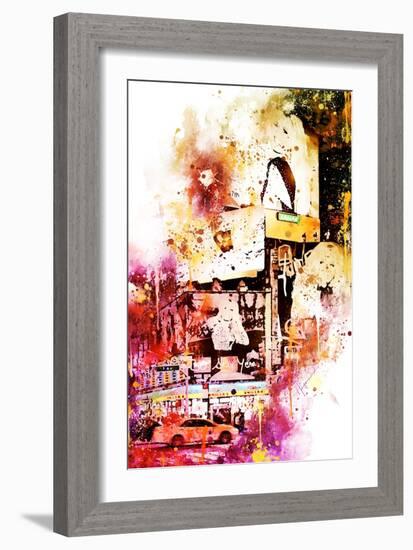 NYC Watercolor Collection - Fashion Times Square-Philippe Hugonnard-Framed Art Print