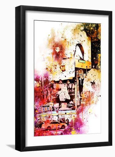 NYC Watercolor Collection - Fashion Times Square-Philippe Hugonnard-Framed Art Print