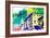 NYC Watercolor Collection - Green Sky-Philippe Hugonnard-Framed Art Print