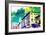 NYC Watercolor Collection - Green Sky-Philippe Hugonnard-Framed Art Print