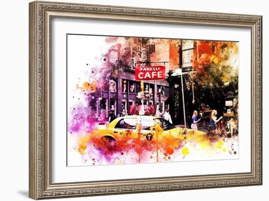 NYC Watercolor Collection - In Soho-Philippe Hugonnard-Framed Art Print