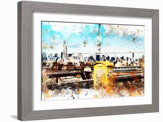 NYC Watercolor Collection - Letter Box-Philippe Hugonnard-Framed Art Print