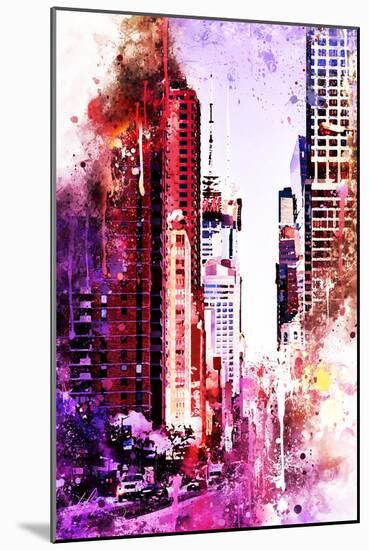 NYC Watercolor Collection - Life is Pink-Philippe Hugonnard-Mounted Art Print