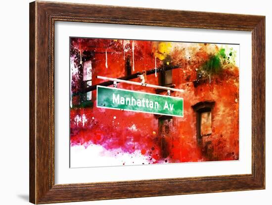 NYC Watercolor Collection - Manhattan Avenue-Philippe Hugonnard-Framed Art Print
