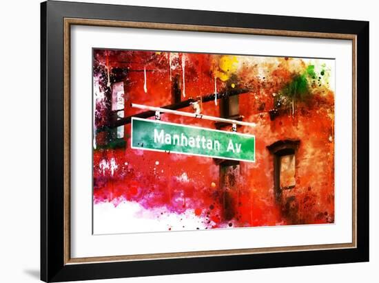 NYC Watercolor Collection - Manhattan Avenue-Philippe Hugonnard-Framed Art Print