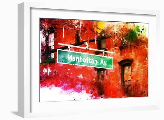 NYC Watercolor Collection - Manhattan Avenue-Philippe Hugonnard-Framed Art Print