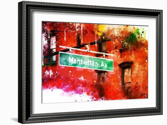 NYC Watercolor Collection - Manhattan Avenue-Philippe Hugonnard-Framed Art Print