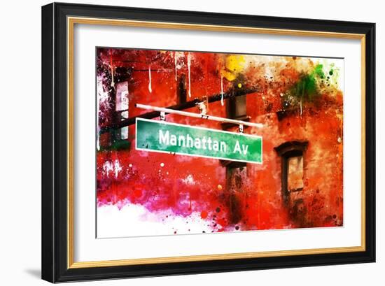 NYC Watercolor Collection - Manhattan Avenue-Philippe Hugonnard-Framed Art Print