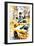 NYC Watercolor Collection - New York Taxis-Philippe Hugonnard-Framed Art Print