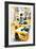 NYC Watercolor Collection - New York Taxis-Philippe Hugonnard-Framed Art Print