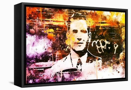 NYC Watercolor Collection - One Man-Philippe Hugonnard-Framed Stretched Canvas