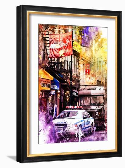 NYC Watercolor Collection - Sheriff-Philippe Hugonnard-Framed Art Print