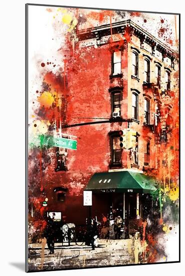 NYC Watercolor Collection - Street angle-Philippe Hugonnard-Mounted Art Print