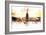 NYC Watercolor Collection - Sunset Skyline-Philippe Hugonnard-Framed Art Print