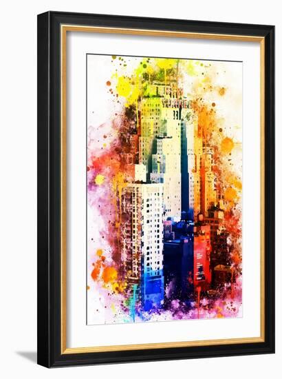 NYC Watercolor Collection - The New Yorker-Philippe Hugonnard-Framed Art Print