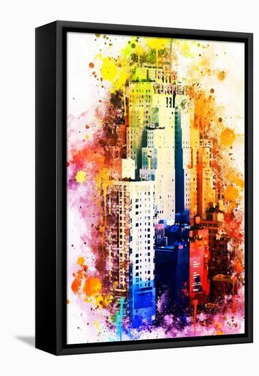 NYC Watercolor Collection - The New Yorker-Philippe Hugonnard-Framed Stretched Canvas