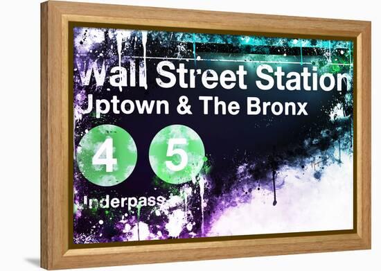 NYC Watercolor Collection - Wall Street Station-Philippe Hugonnard-Framed Stretched Canvas