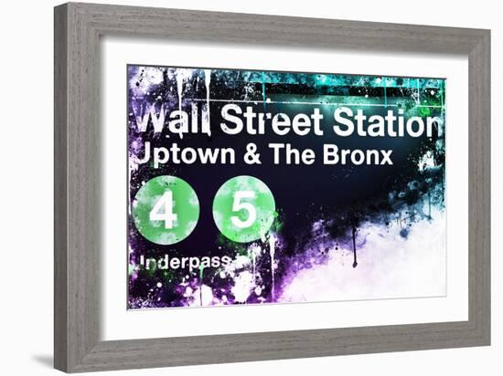 NYC Watercolor Collection - Wall Street Station-Philippe Hugonnard-Framed Art Print