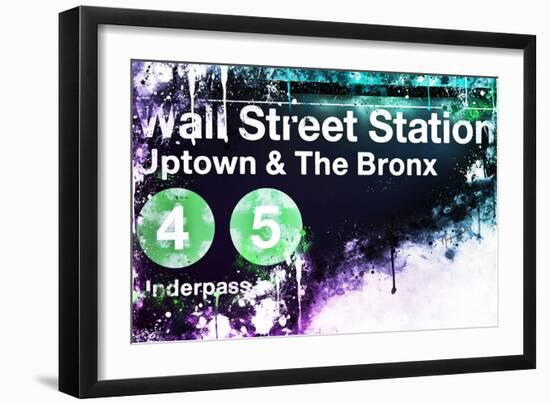 NYC Watercolor Collection - Wall Street Station-Philippe Hugonnard-Framed Art Print