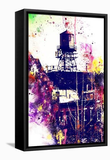 NYC Watercolor Collection - Watertank-Philippe Hugonnard-Framed Stretched Canvas