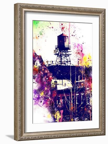 NYC Watercolor Collection - Watertank-Philippe Hugonnard-Framed Art Print