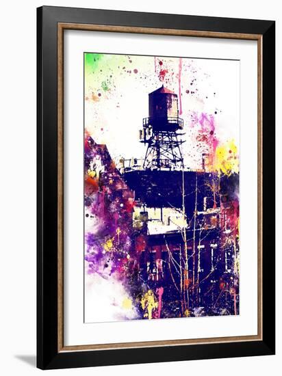 NYC Watercolor Collection - Watertank-Philippe Hugonnard-Framed Art Print