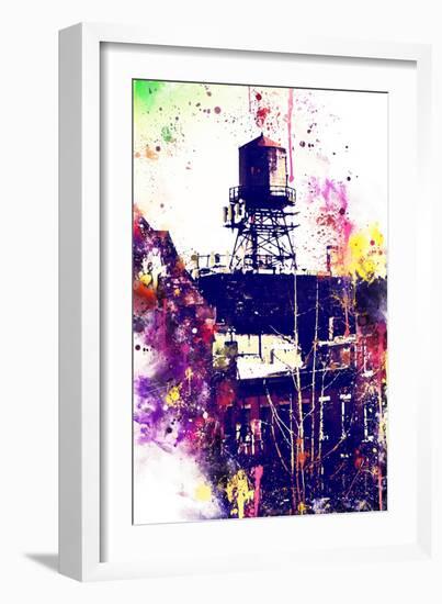 NYC Watercolor Collection - Watertank-Philippe Hugonnard-Framed Art Print