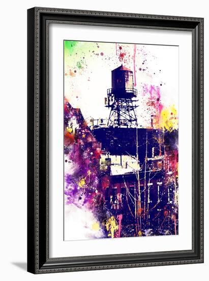 NYC Watercolor Collection - Watertank-Philippe Hugonnard-Framed Art Print