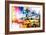 NYC Watercolor Collection - Yellow Taxis-Philippe Hugonnard-Framed Art Print