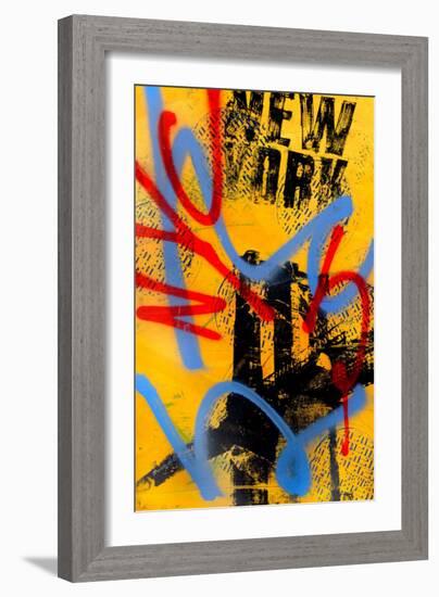 NYC (Yellow)-Bobby Hill-Framed Art Print