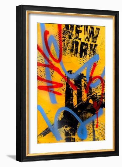 NYC (Yellow)-Bobby Hill-Framed Art Print